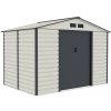 Domček na uskladnenie záhradného náradia Kansas 277x195 cm béžovo-sivý