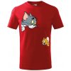 Handel Detské tričko - Tom a Jerry Farba: červená, Veľkosť: 134cm/8r, Strih trička: detský