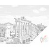 Vymalujsisam.sk Bodkovanie - Forum Romanum, Rím 3 Farba: Zelená, Veľkosť: 40x50cm, Rám: Na plastovej doske