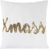 Obliečka na vankúš biela so zlatým flitrovým nápisom Šírka 40 cm | Dĺžka 40 cm biela