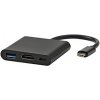 USB (3.1) Adaptér, USB C (3.1) M-HDMI F + USB A (3.0) F + USB C (3.1) F, 0, čierny, All New, box, 4 KAU3CK1SPB0W