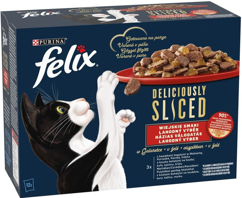 FELIX Deliciously Sliced lahodný výber v želé 12 x 80 g