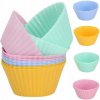 Silikónové formičky na muffiny, 12 ks, farebné Springos