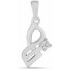 Nefertitis Prívesok strieborný s brúseným diamantom Ag 925 017427 DIA NF55894 - 1,8 cm, 1,4 g