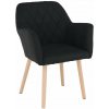Kondela EKIN CI 0000269996 - Kreslo látka čierna / nohy buk