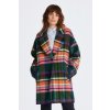 KABÁT GANT CHECKED COCOON COAT modrá XL