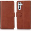 Peňaženkové kožené puzdro Cow Texture na Samsung Galaxy A25 5G - Hnedá