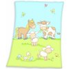 HERDING Baby supersoft flísová deka FARMA 75 x 110