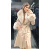 Max Original Leather Dámsky kožený kabát REBECCA fur tortora (38 XXS) - Tortora - 38