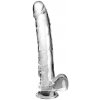 Pipedream King Cock Clear - 28 cm s semenníkmi
