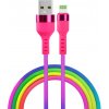 Kábel Setty USB - Lightning 1,2 m 2,1A KNA-L-1.22.113 dúha