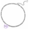Swarovski e. retiazka na nohu Figaro, srdce sel1023