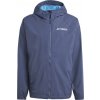 Pánska nepremokavá bunda adidas, TERREX MULTI 2L RAIN.DRY tmavo modrá,modrá,biela XL
