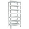 Biedrax Regál 45 x 100 x 250 cm 7 polic biely
