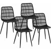 Fromm & Starck Stolička - 4dielna súprava - až 150 kg - sedák 46,5 x 45,5 cm - čierna STAR SEAT 09