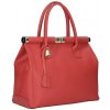 Mondo Italia Kožená kabelka do ruky 501 červená Made in Italy Červená