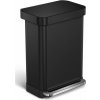 Simplehuman Koše - Odpadkový kôš 55 l, s vreckom na vrecká, matná čierna CW2103