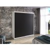 Šatníková skriňa s posuvnými dverami MARBELA Biela + Čierna 200 x 215 x 58