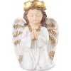 MagicHome Dekorácia MagicHome Anjel modliaci LED polyresin na hrob 11,5x7,5x15,5 cm