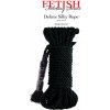Fetish Fantasy Deluxe Silky Rope - Luxusné Bondážne lano Čierna