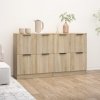 Příborníky 2 ks dub sonoma 60 x 30 x 70 cm kompozitní dřevo Hnědá 3115806
