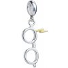 Harry Potter Sterling Silver Lightning Bolt a Glasses Slider Charm