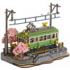 ROBOTIME Rolife DIY Svítící 3D dřevěné puzzle Stanice se sakurami 223 ks
