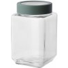 Altom Sklenená hranatá dóza s vekom 700 ml, zelenázelená, 700 ml