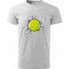 Tenisová loptička v triku - Klasické pánske tričko vyššej gramáže - 3XL ( Svetlosivý melír )