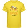 Premium Tričko - Dizajn - Čas na Pivo - Zlatá - XS - Pánske