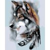 Diamondi Diamantové maľovanie - VLK A PERIE Rámovanie: vypnuté plátno na rám, Rozmer: 40x50 cm