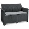 Zahradní nábytek Keter Elodie dvousedadlová pohovka grafitová