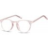 Nedioptrické okuliare Oval Cute Ružové