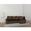 Rohová rozkladacia sedačka PARIS tmavohnedá-svetlohnedá
