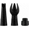 Zdobiace trysky Kayser 2 ks + adaptér, čierne
