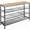 tectake 404288 botník portsmouth 100x30,5x72,5cm - industrial svetlé drevo, dub sonoma