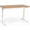 Rauman Výškovo nastaviteľný stôl OfficeTech 3, 120 x 60 cm, biela / dub