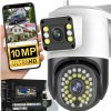 Duálna WiFi IP smart vonkajšia otočná kamera UHD 10MP zoom aplikácia