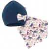 NEW BABY Dojčenská čiapočka s šatkou na krk Missy modrá Bavlna/Elastan 86 (12-18m)