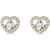 Diamantové náušnice srdce zo žltého zlata KLENOTA E0856203