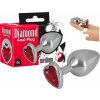 You2Toys Diamant anál plug 85g hliník strieborný-červený