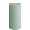 DeluxeHomeart LED sviečka Salvie Green 15 cm