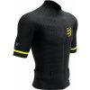 Compressport Trail Postural SS Top M Black/Safety Yellow L Bežecké tričko s krátkym rukávom