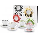 Illy Ai Weiwei porcelánové šálky s tanierikom x 4 x 160 ml