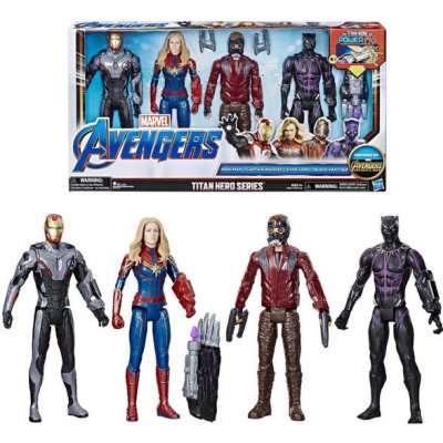 Hasbro Avengers Sada 4 30 cm Čierny Panter Iron Man Kapitan Marvel Star Lord