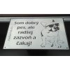 Pozorpes.sk, výstražná tabuľka (Francúzsky buldoček)