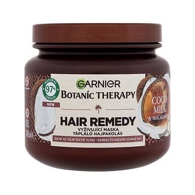 Garnier Botanic Therapy Cocoa Milk & Macadamia Hair Remedy vyživující maska pro suché a velmi suché vlasy 340 ml pro ženy
