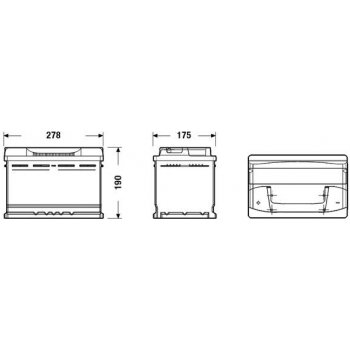 Exide Excell 12V 74Ah 680A EB741