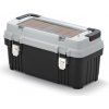 PROSPERPLAST Kufor na náradie s kov. držadlom a zámky OPTIMA šedý 586 x 296 x 305 mm (krabičky)
