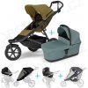 Set 5v1 Thule Urban Glide 3 Nutria green 2024 + vanička Mid blue + pláštenky + ochranná sieť
